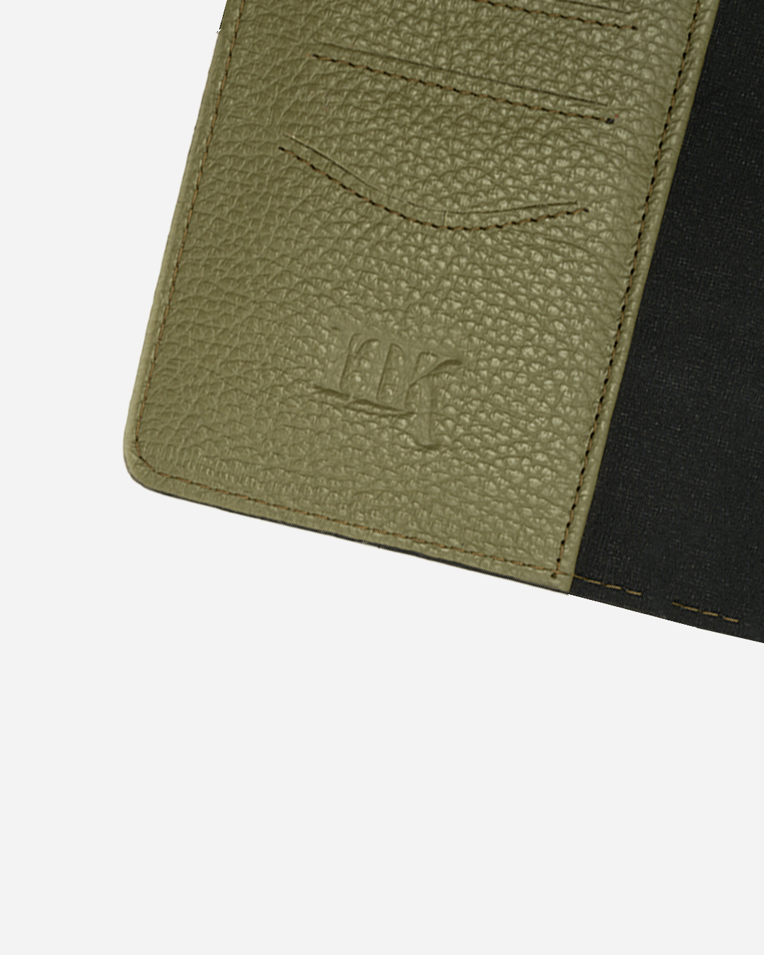 Green Bookmark & Pencil case & Diary Cover (Set) - Real Leather