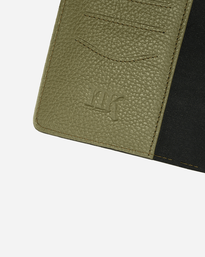 Green Bookmark & Pencil case & Diary Cover (Set) - Real Leather