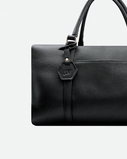 Black Dufflebag Large - Real Leather