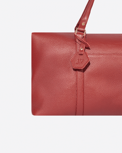 Maroon Dufflebag Large - Real Leather