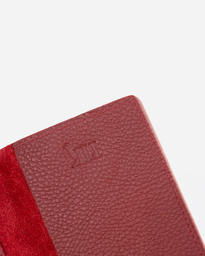 Maroon Luggage tag & Passport cover (Set) - Real Leather