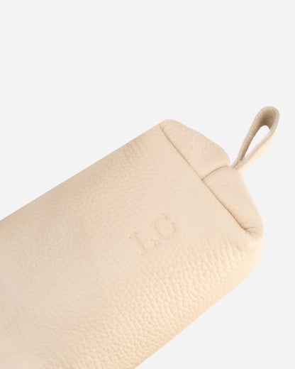 Off White Bookmark & Pencil case & Diary Cover (Set) - Real Leather
