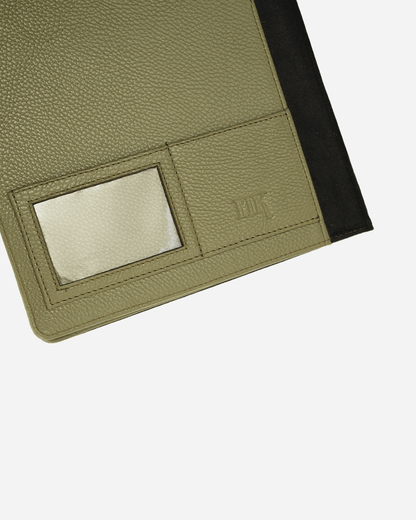 Green A4 Folder - Real Leather