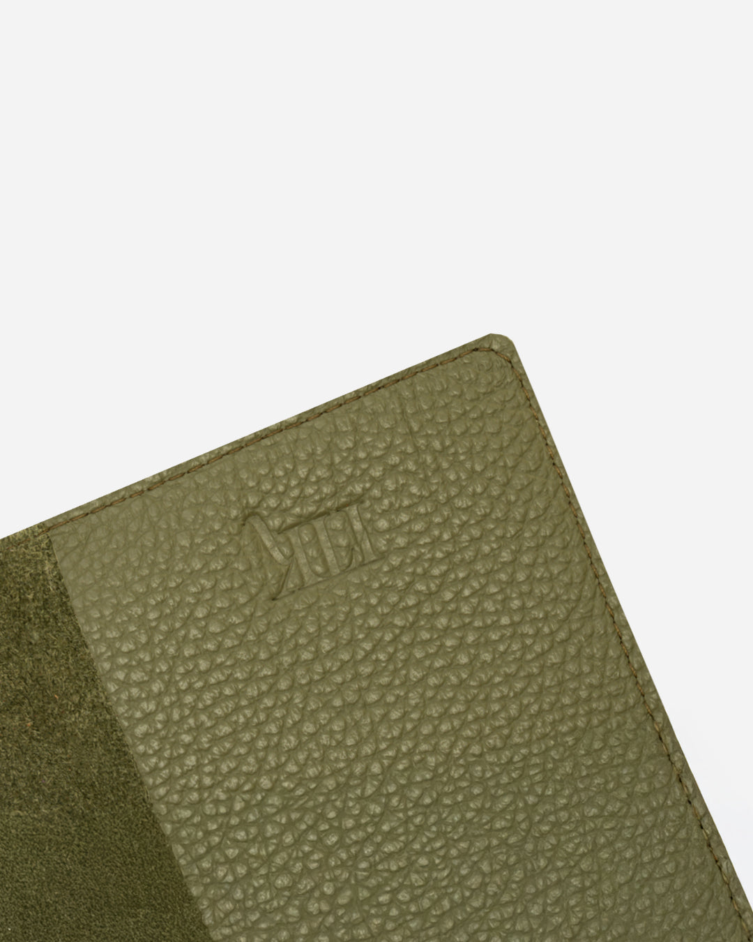 Green Keychain & Cardholder & Luggage tag & Passport Cover (Set) - Real Leather