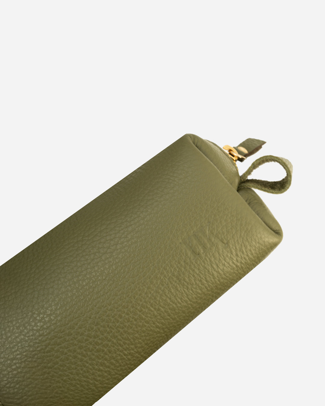 Green Pencil case - Real Leather