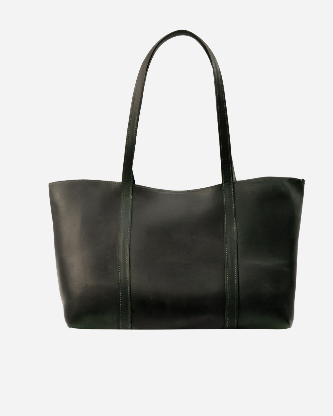 Dark Green Totebag - Real Leather