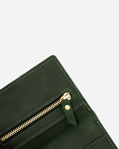 Dark Green Wallet - Real Leather