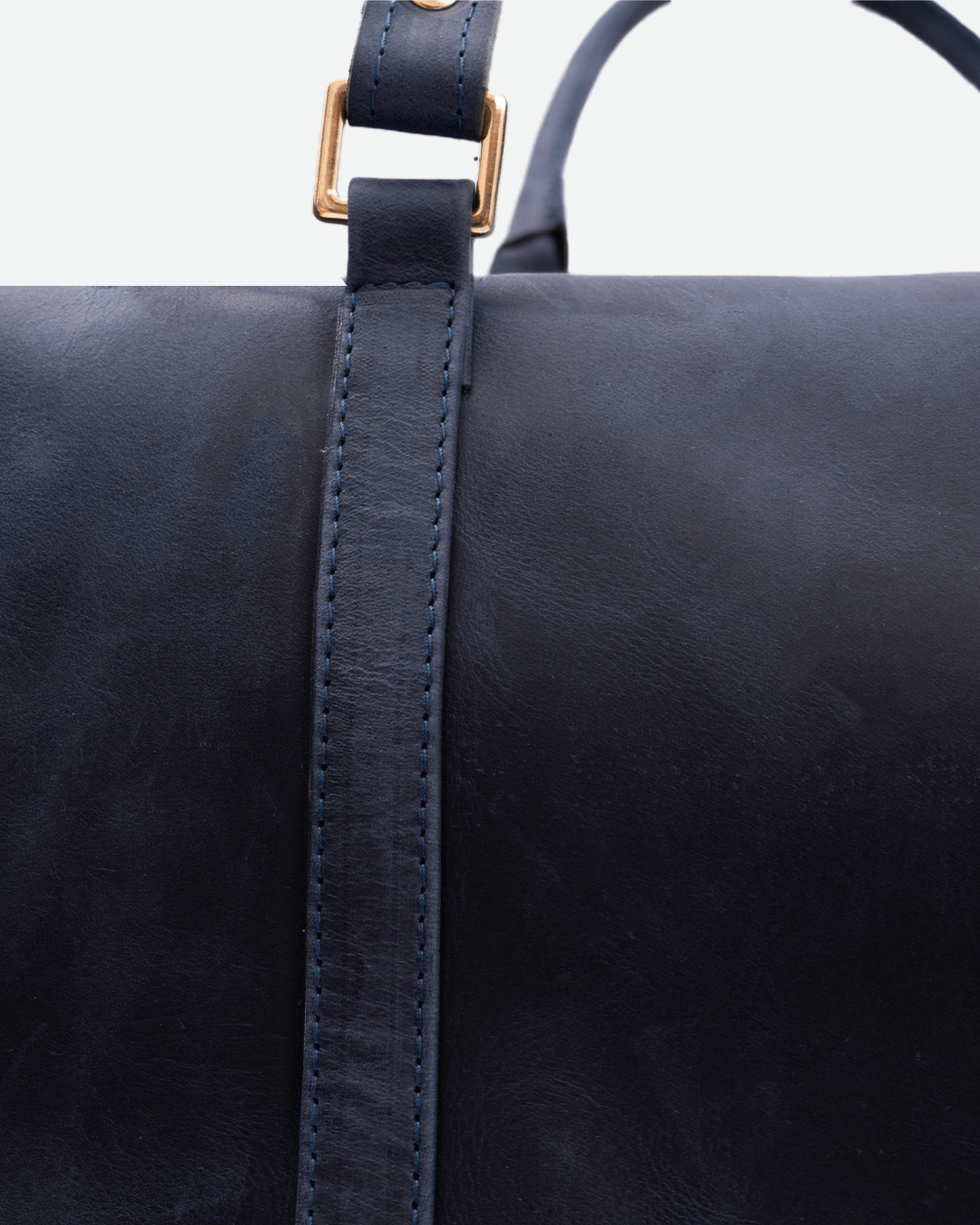 Dark Blue Dufflebag Large - Real Leather