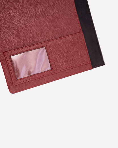 Maroon A4 Folder - Real Leather