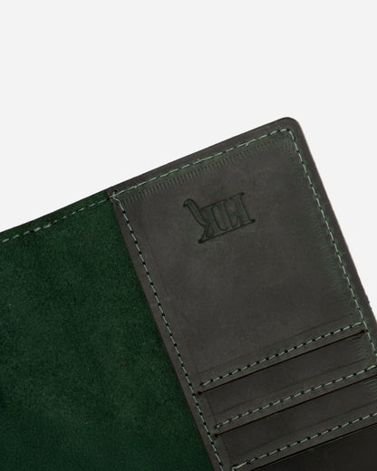Dark Green Passport & Card holder - Real Leather