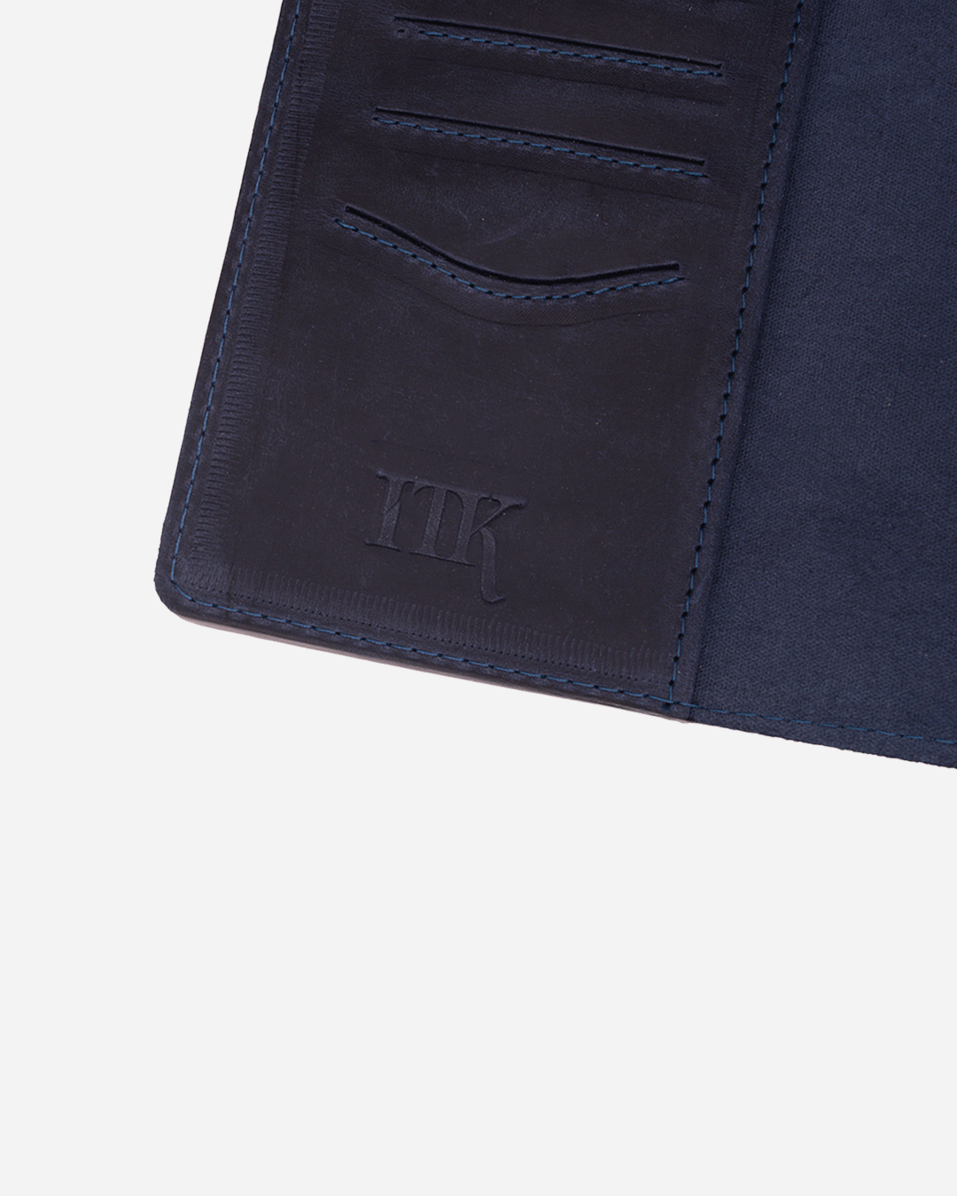 Dark Blue Bookmark & Pencil case & Diary Cover (Set) - Real Leather