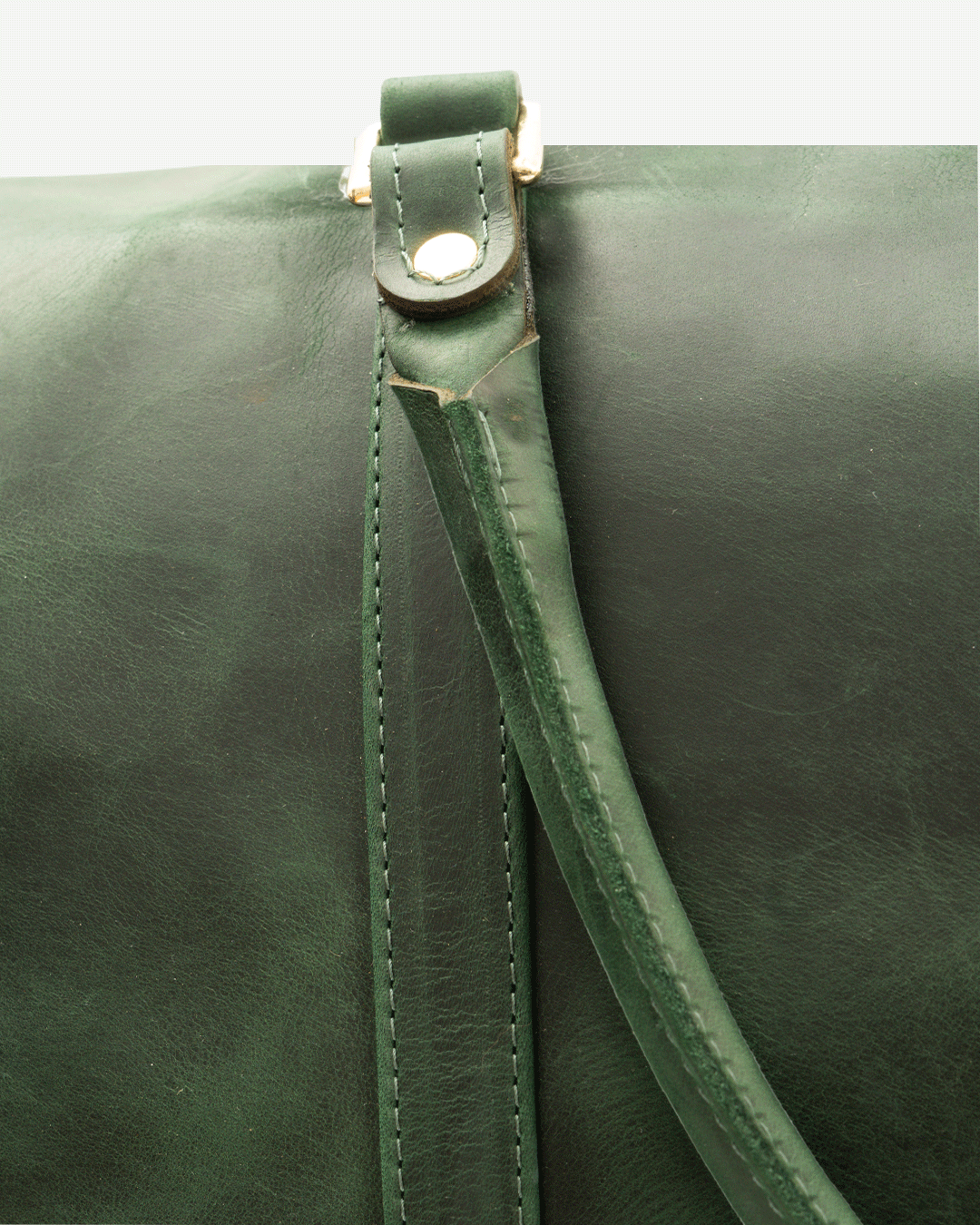 Dark Green Dufflebag Large - Real Leather