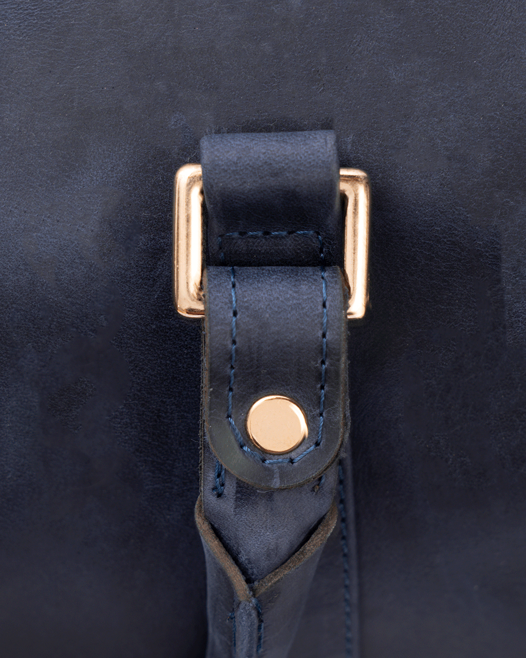 Dark Blue Dufflebag Large - Real Leather