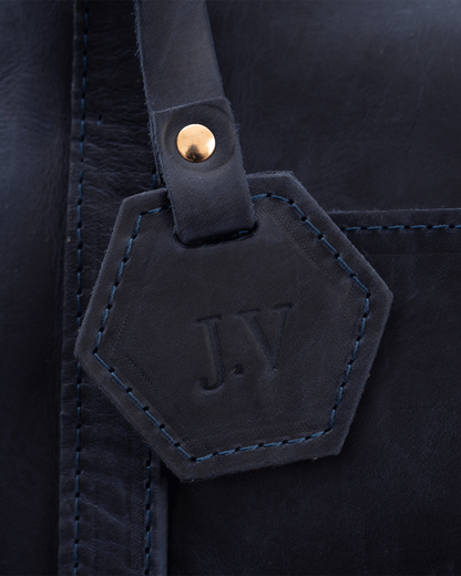 Dark Blue Totebag - Real Leather