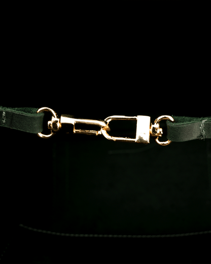 Dark Green Totebag - Real Leather