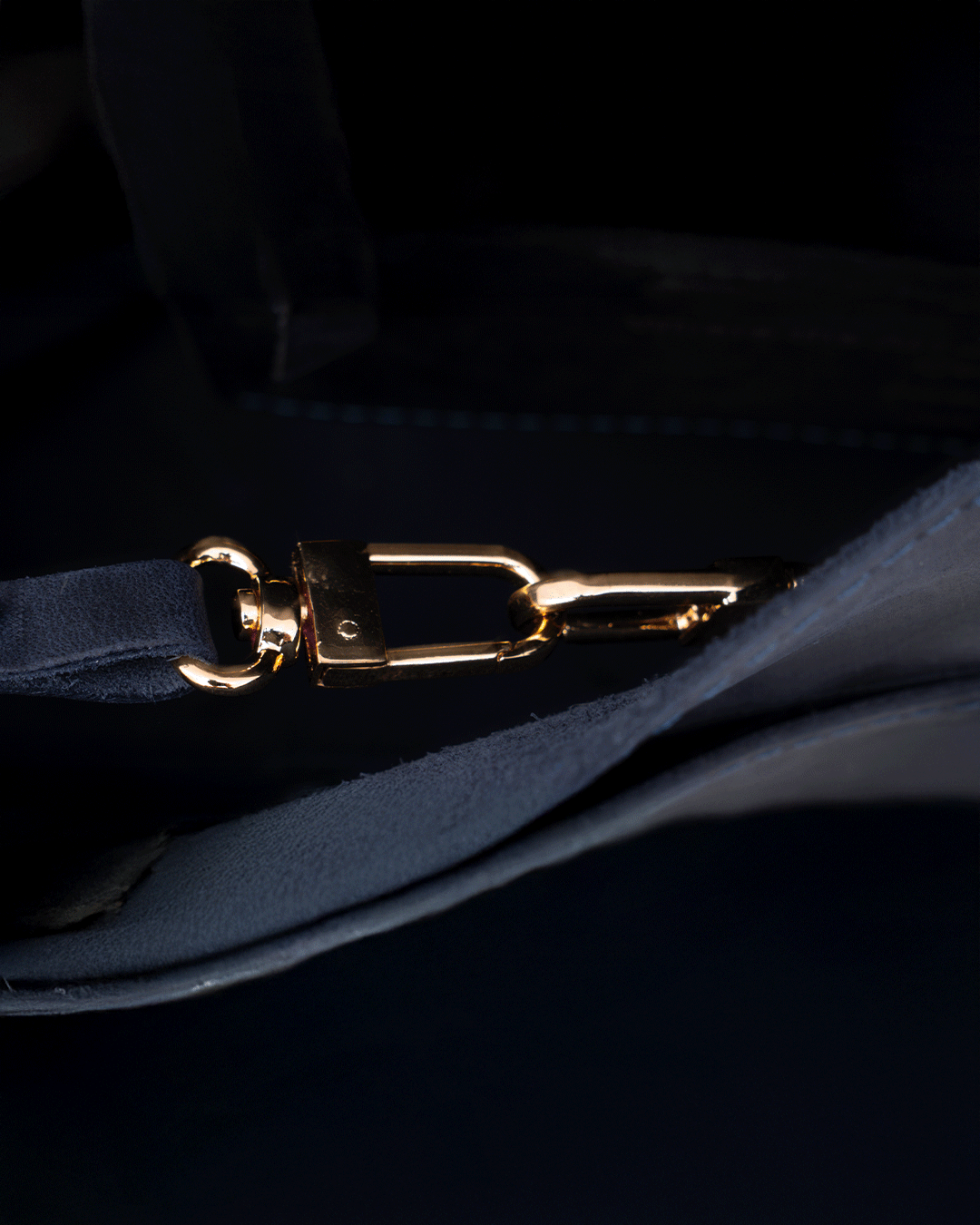 Dark Blue Totebag - Real Leather