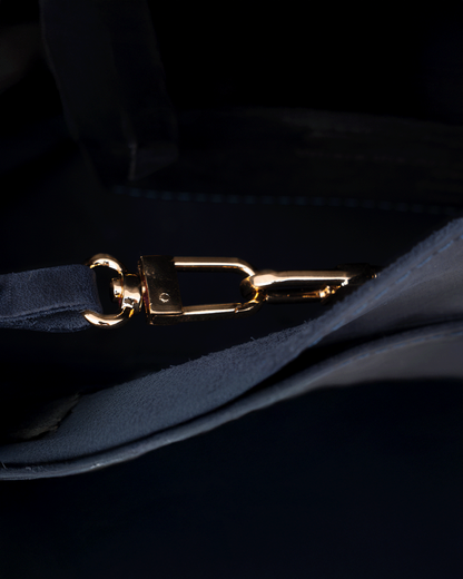 Dark Blue Totebag - Real Leather