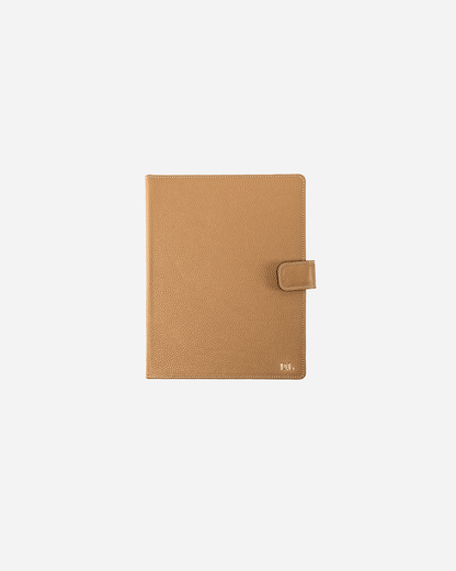 Beige A4 Folder - Real Leather