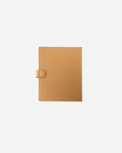 Beige A4 Folder - Real Leather