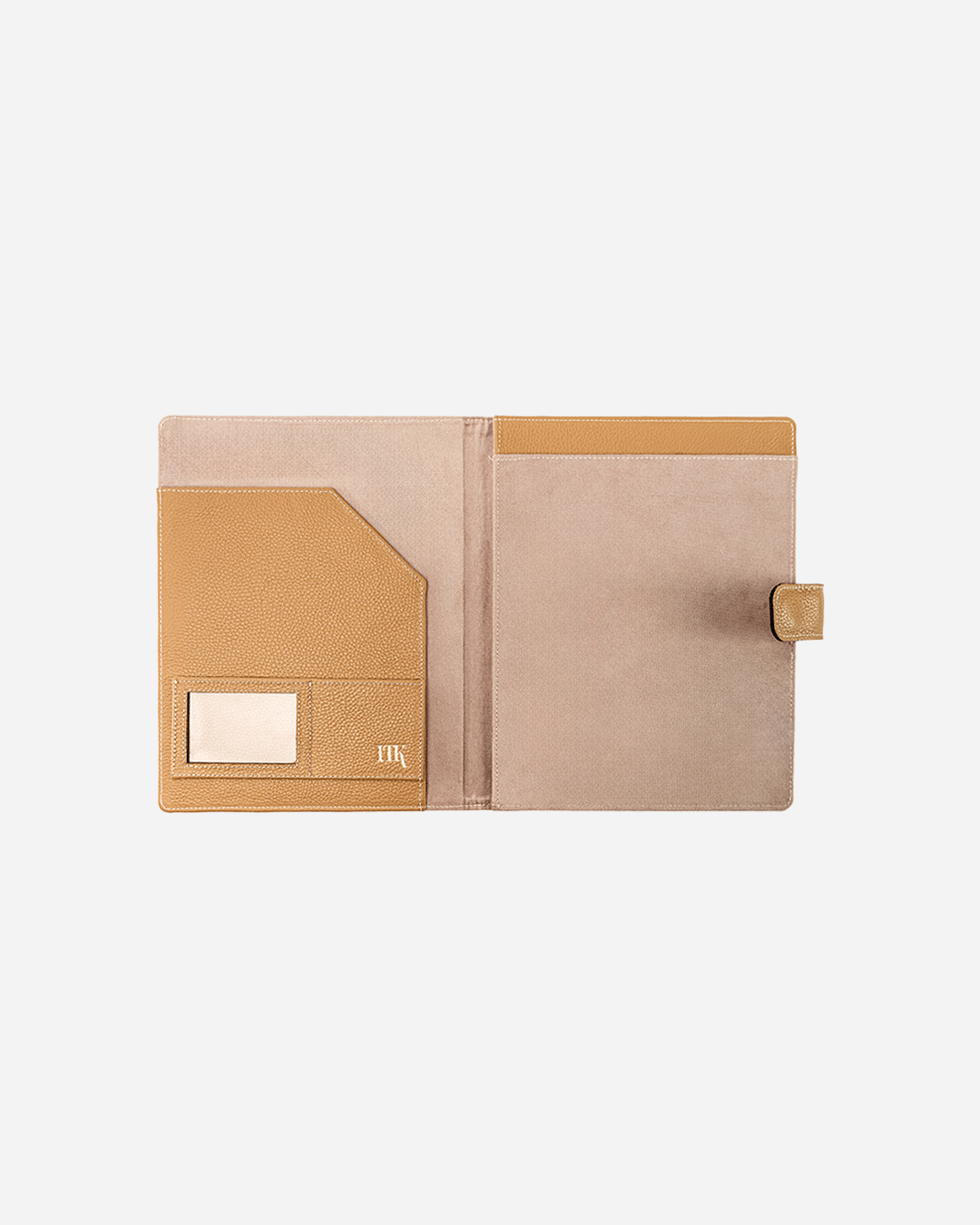 Beige A4 Folder - Real Leather