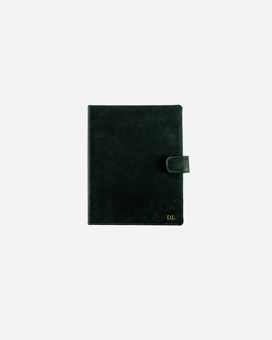 Dark Green A4 Folder - Real Leather