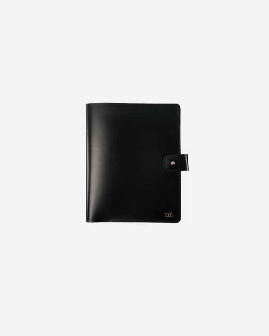 Black A4 Folder - Recycled Leather