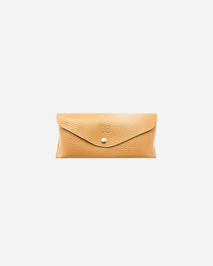 Beige Sunglasses Pouch - Real Leather