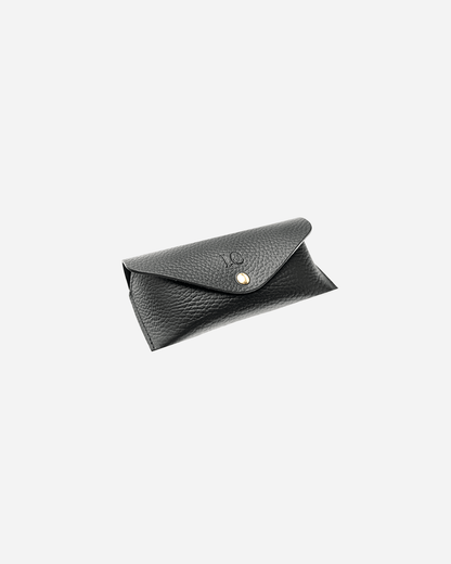 Black Sunglasses Pouch - Recycled Leather