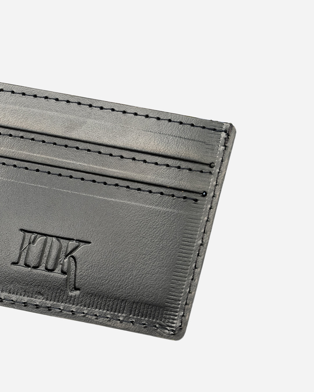 Black Cardholder - Recycled Leather