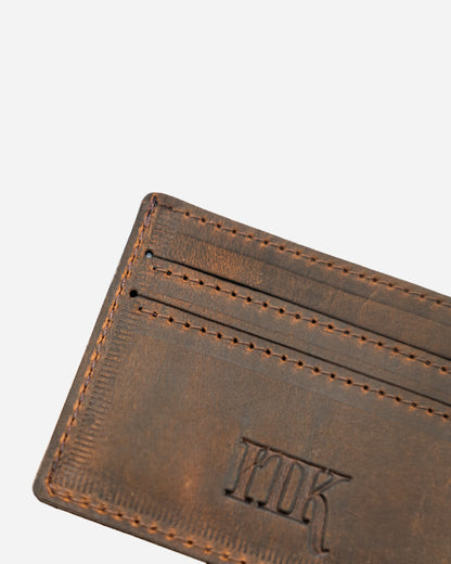 Dark Brown Cardholder - Real Leather