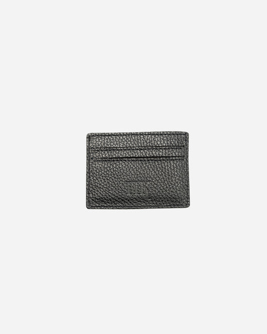 Black Patterned Cardholder - Real Leather