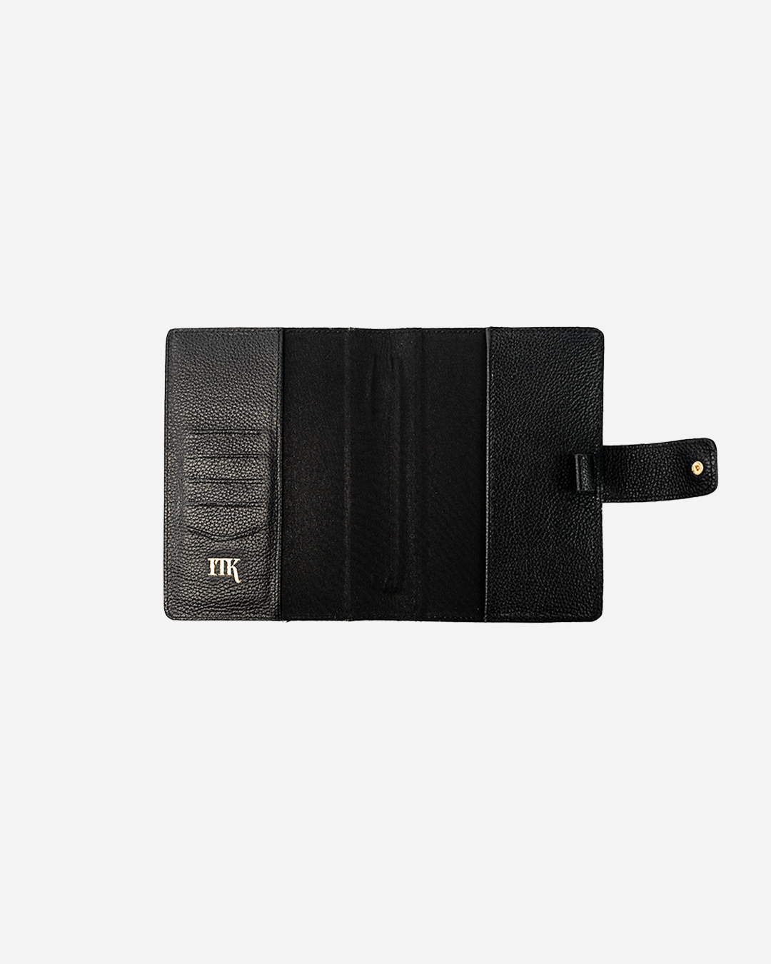 Black Bookmark & Pencil case & Diary Cover (Set) - Real Leather