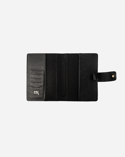Black Bookmark & Pencil case & Diary Cover (Set) - Real Leather