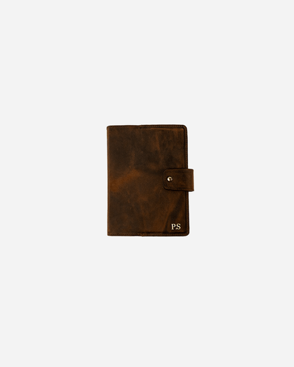 Dark Brown Bookmark & Pencil case & Diary Cover (Set) - Real Leather