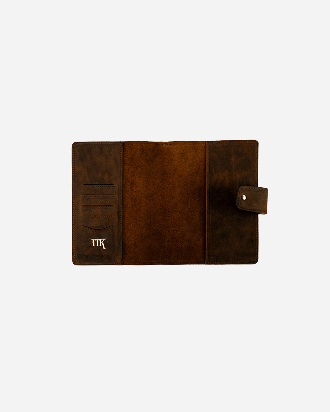 Dark Brown Bookmark & Pencil case & Diary Cover (Set) - Real Leather