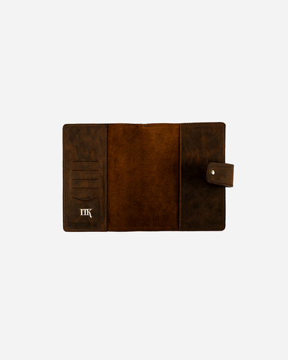 Dark Brown Bookmark & Pencil case & Diary Cover (Set) - Real Leather