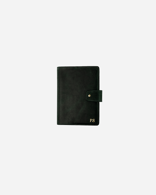 Dark Green Diary Cover - Real Leather