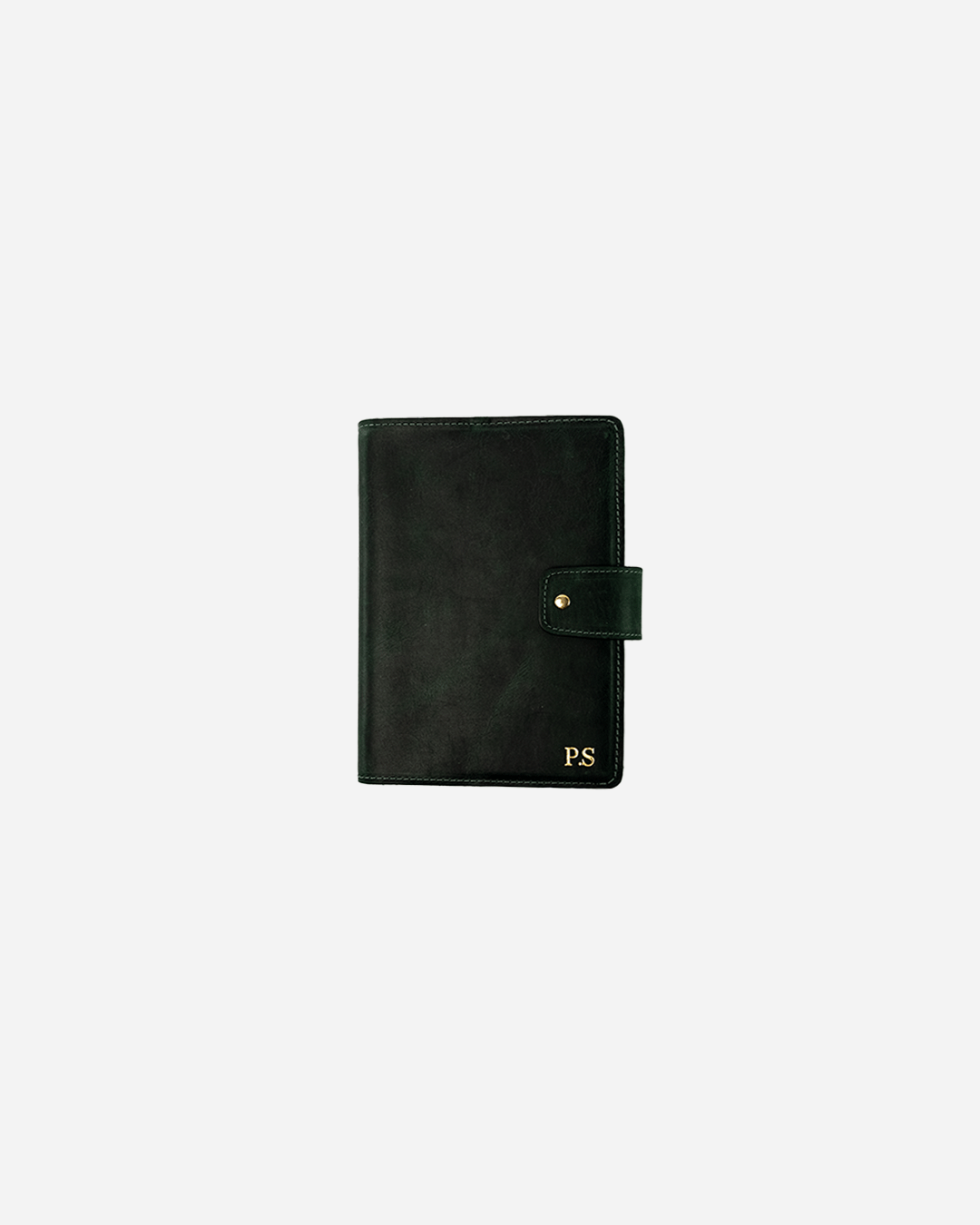 Dark Green Bookmark & Pencil case & Diary Cover (Set) - Real Leather