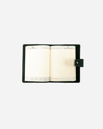 Dark Green Bookmark & Pencil case & Diary Cover (Set) - Real Leather