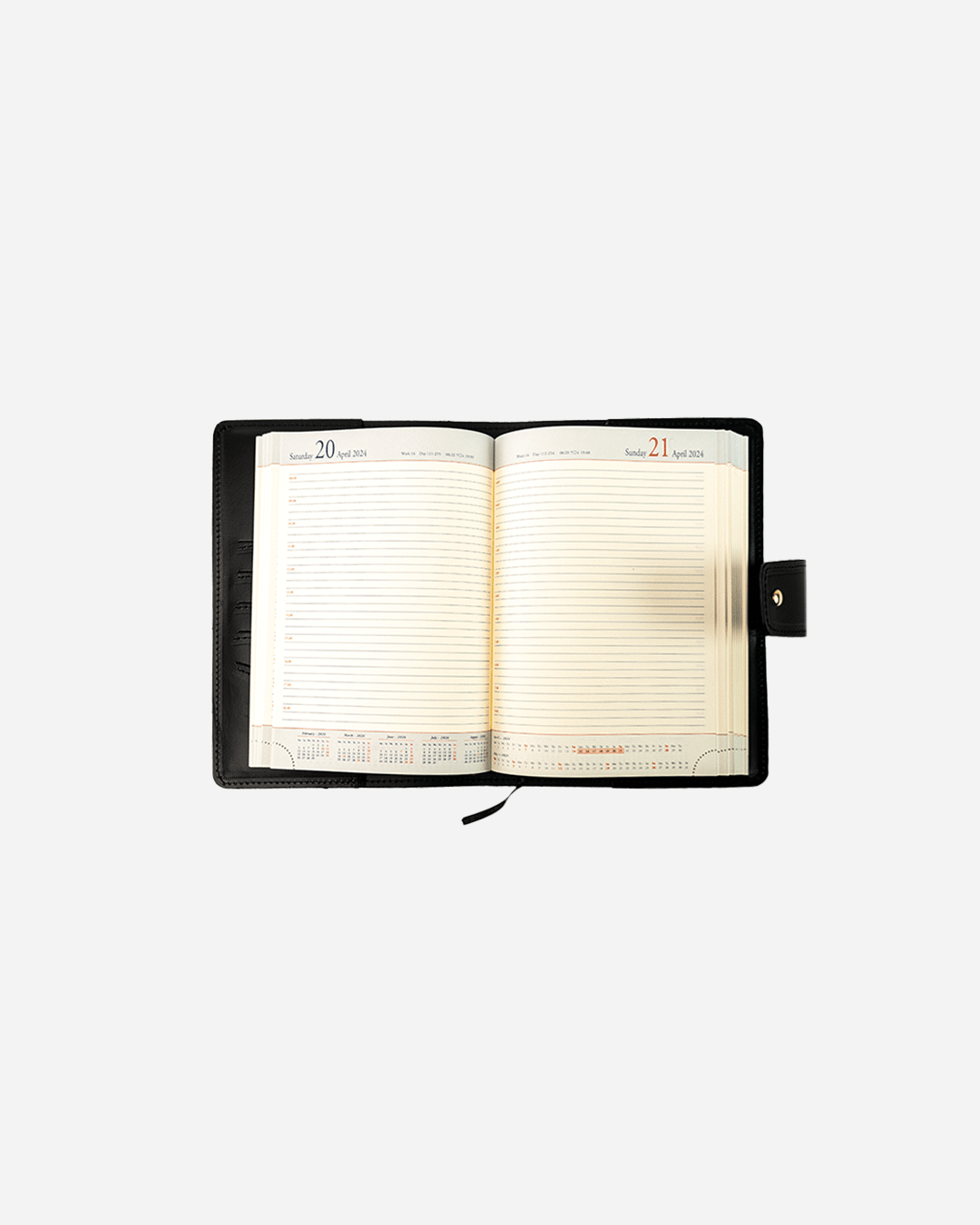 Black Diary Cover - Recycled Leather