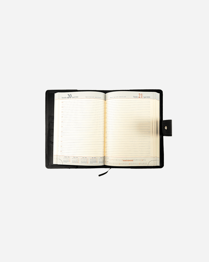 Black Diary Cover - Recycled Leather