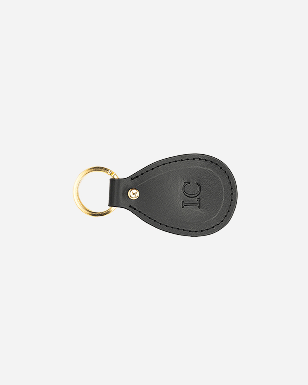 Black Keychain - Recycled Leather