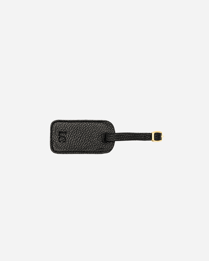 Black Luggage tag & Passport cover (Set) - Real Leather