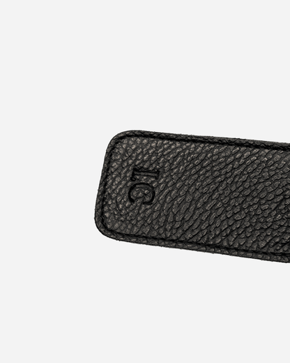 Black Keychain & Cardholder & Luggage tag & Passport Cover (Set) - Real Leather
