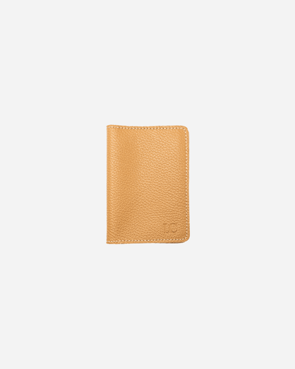 Beige Keychain & Cardholder & Luggage tag & Passport Cover (Set) - Real Leather