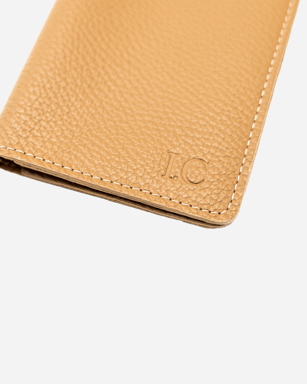 Beige Luggage tag & Passport cover (Set) - Real Leather