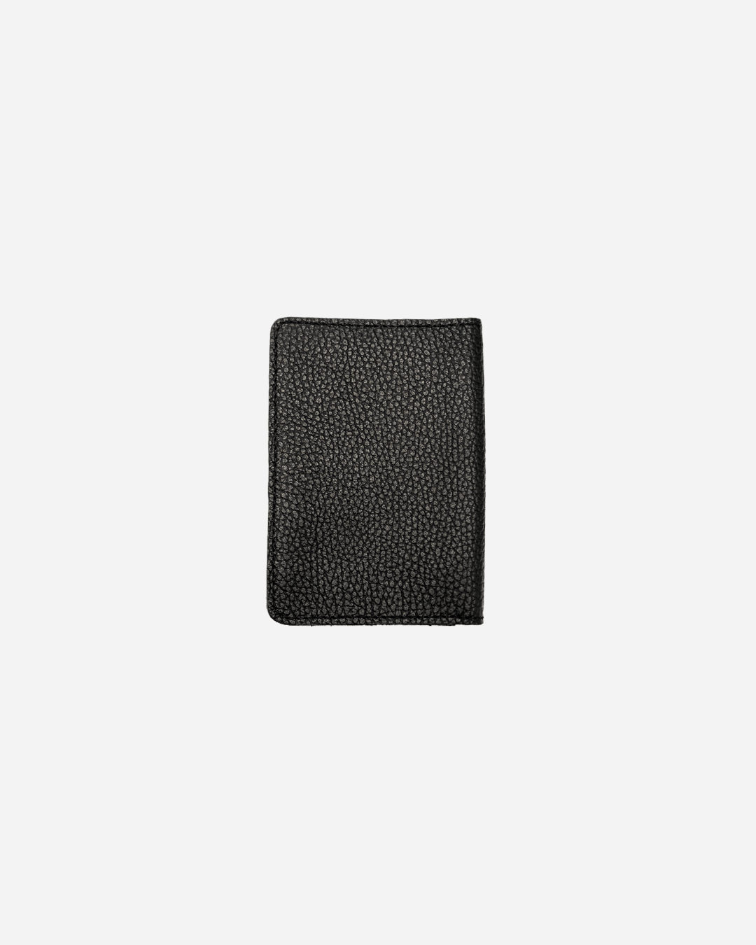 Black Patterned Passport Cover - Real Leather