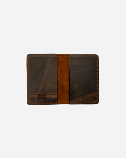 Dark Brown Luggage tag & Passport cover (Set) - Real Leather