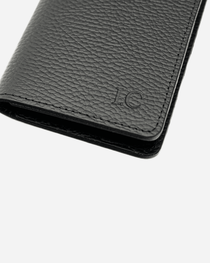 Black Passport Cover - Recycled Leather