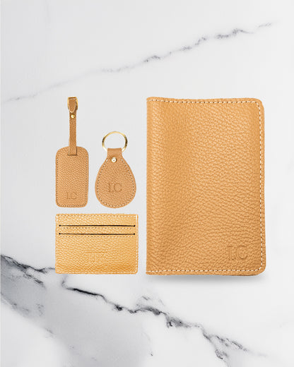 Beige Cardholder - Real Leather